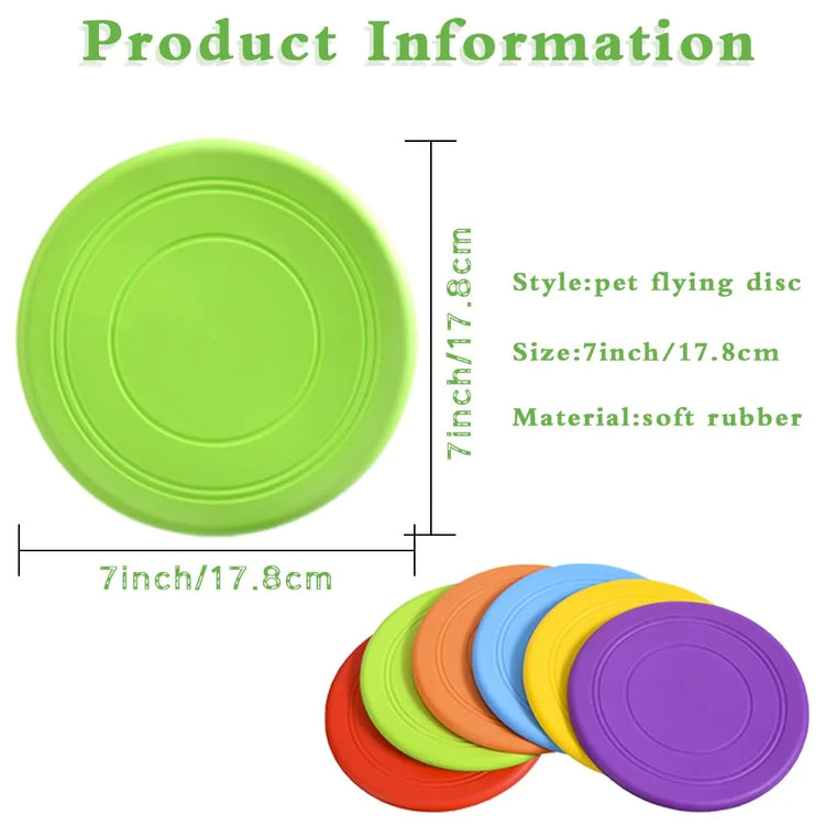 DesiTails® Soft Floating Dog Flying Discs - 6 Pack