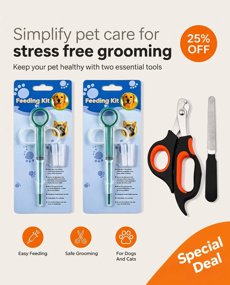DesiTails™ 2-in-1 Stress-Free Pet Care Bundle