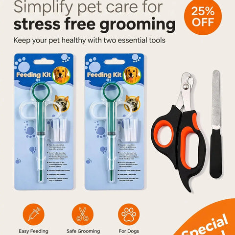 DesiTails™ 2-in-1 Stress-Free Pet Care Bundle