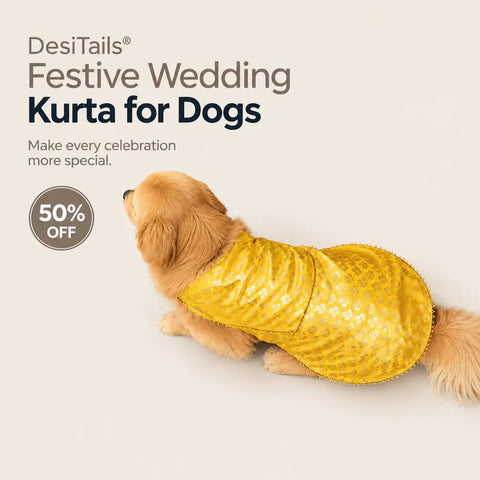 DesiTails® Festive Wedding Kurta for Dogs