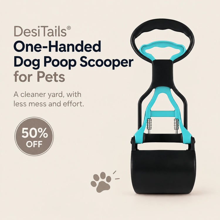DesiTails® One-Handed Dog Poop Scooper for Pets