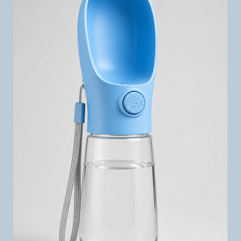 DesiTailsĀ® 500ml Portable Dog Water Bottle ā Leak-Proof Puppy Water Dispenser with Drinking Feeder | Food Grade Plastic for Outdoor Walking, Hiking & Travel