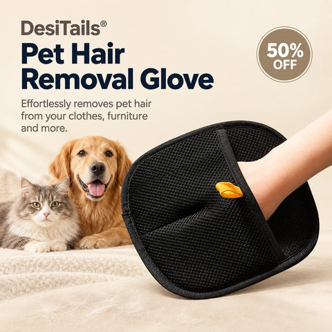 DesiTails® Gentle Pet Hair Removal & Grooming Glove DesiTails®