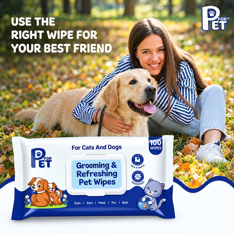 DesiTails Wipe ME 100% Biodegradable 100 Count (Pack of 6 x 100) Wet Wipes for Dogs, & All Pets | Purified Water, Fragrance, Glycerin | Anti-Bacterial | Cleansing, Deodorising & Grooming Wipes