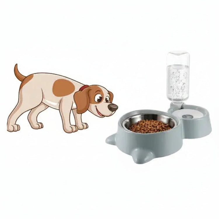 DesiTails® 2-in-1 Pet Bowl Set with Automatic Water Dispenser Endurance
