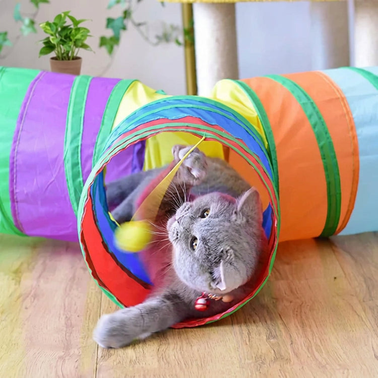 3 Way Cat Tunnel Collapsible Play Toy - Image 2