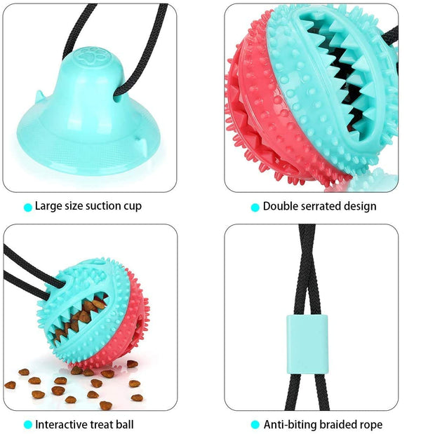 ALLRIER Dog Chew Toys for Aggressive Chewers, Puppy Dog Training Treats Teething Rope Toys for Boredom, Dog Puzzle Treat Food Dispensing Ball Toys for Small Large Dogs