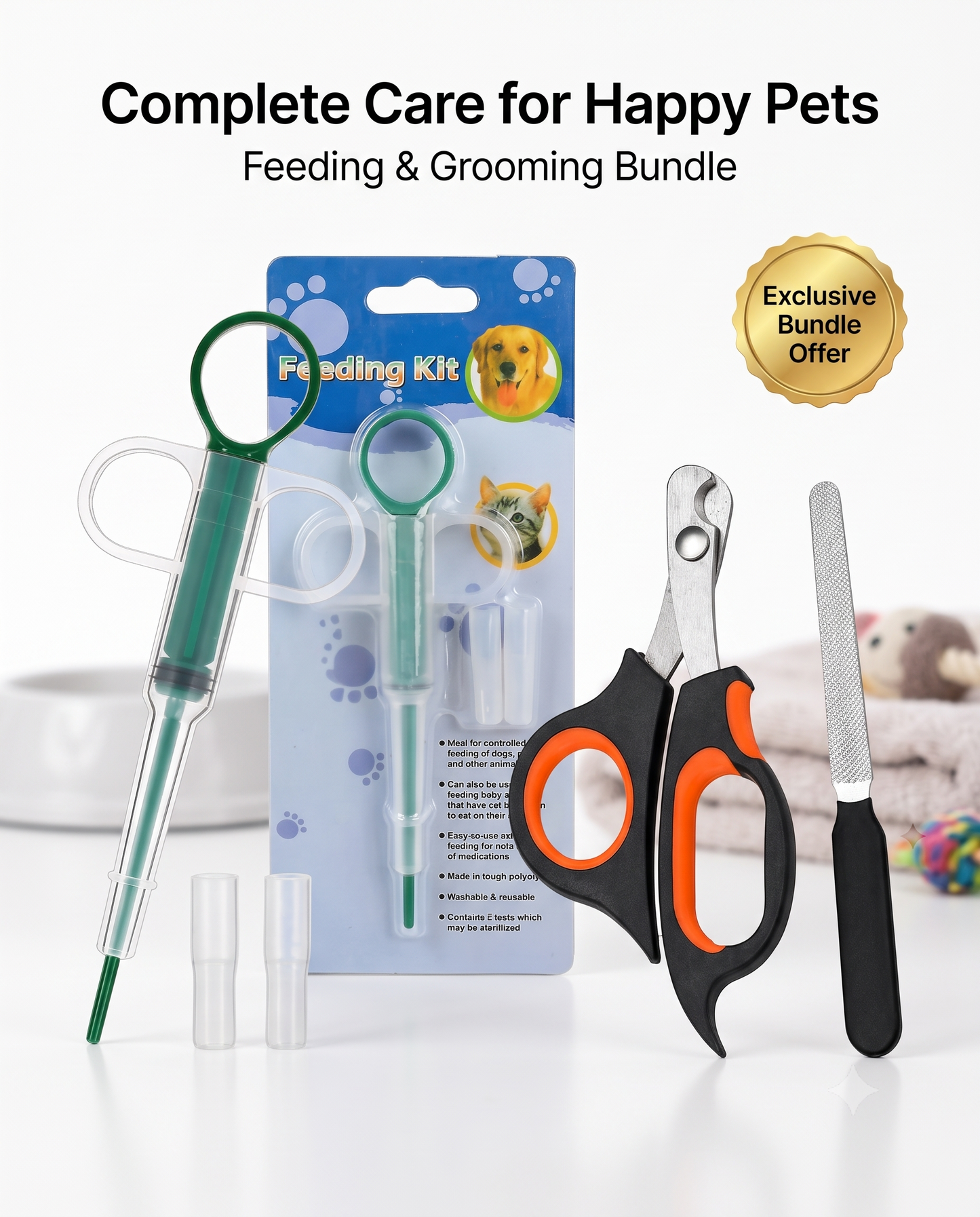 DesiTails™ 2-in-1 Stress-Free Pet Care Bundle