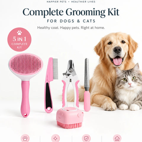 DesiTails® 5-in-1 Complete Pet Grooming Kit for Dogs & Cats DesiTails®