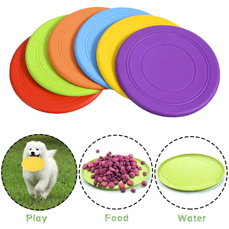 DesiTails® Soft Floating Dog Flying Discs - 6 Pack