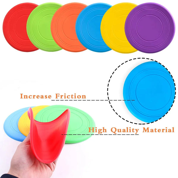 DesiTails® Soft Floating Dog Flying Discs - 6 Pack
