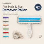 DesiTails® Pet Hair & Fur Remover Roller (Dark Blue)