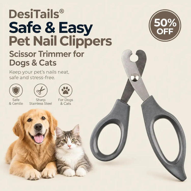 Safe & Easy Pet Nail Clippers – Scissor Trimmer for Dogs & Cats