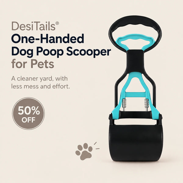 DesiTails® One-Handed Dog Poop Scooper for Pets