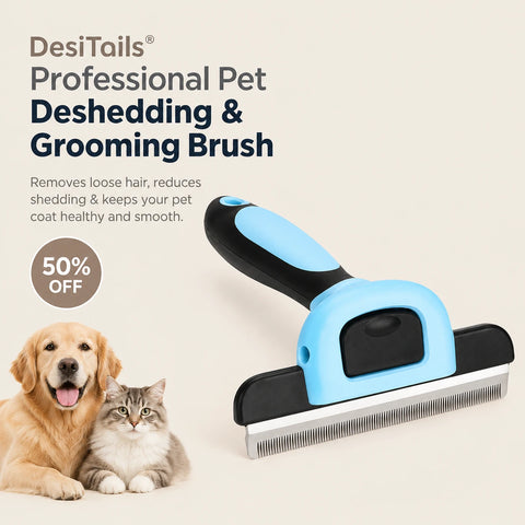 DesiTails® Professional Pet Deshedding & Grooming Brush DesiTails®