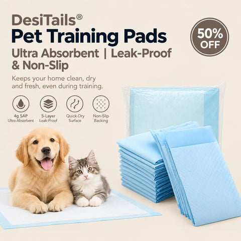 DesiTails® Heavy-Duty Pet Training Pads (60x90cm)