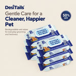 DesiTails® Biodegradable Pet Grooming Wet Wipes (100 Wipes x Pack of 6)