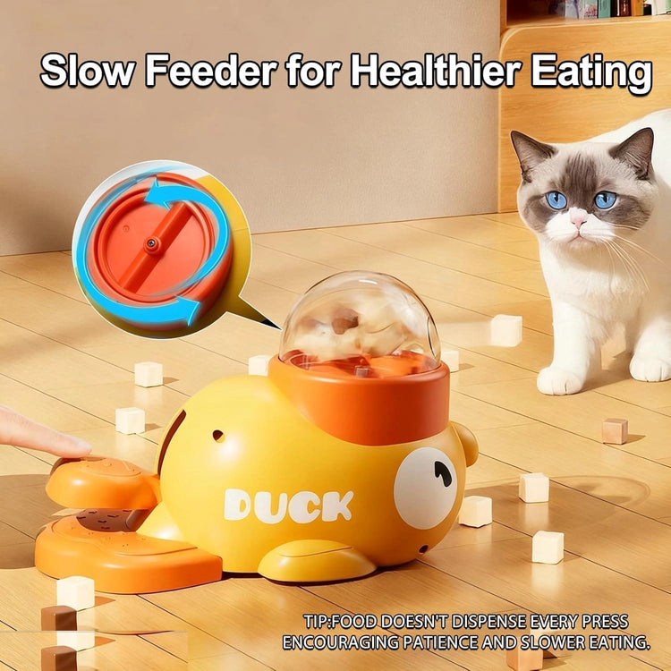 DesiTails® 2-in-1 Duck Interactive Dog Food Puzzle & Slow Feeder