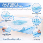 DesiTails® Heavy-Duty Pet Training Pads 60x90cm | 4g SAP | 3X More Absorbent | 5-Layer Leak-Proof Quick-Dry | Non-Slip Puppy Potty Trainer