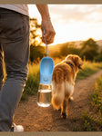 DesiTails® 500ml Portable Dog Water Bottle – Leak-Proof Puppy Water Dispenser with Drinking Feeder | Food Grade Plastic for Outdoor Walking, Hiking & Travel