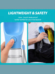 DesiTails® 500ml Portable Dog Water Bottle – Leak-Proof Puppy Water Dispenser with Drinking Feeder | Food Grade Plastic for Outdoor Walking, Hiking & Travel