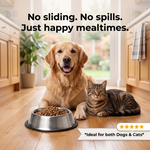 DesiTails® Grip-Tight Stainless Steel Dog Bowl - Set of 2