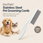 DesiTails® Stainless Steel Flea & Tear Stain Pet Comb DesiTails®