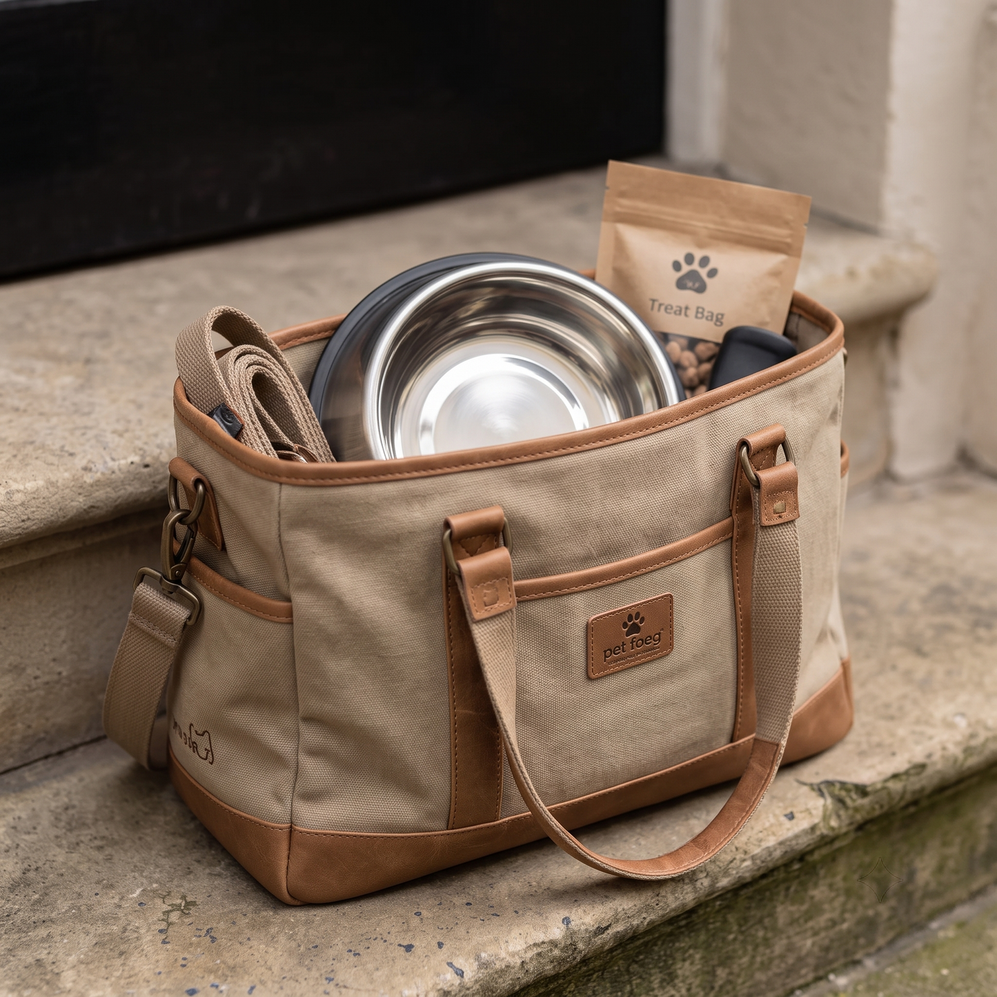DesiTails® Grip-Tight Stainless Steel Dog Bowl - Set of 2