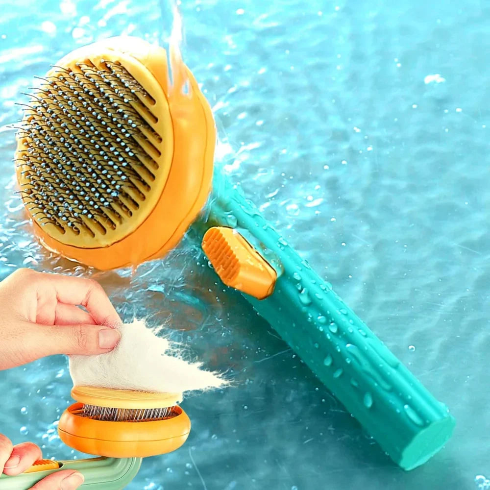DesiTails® Pumpkin Pet Grooming & Massage Brush