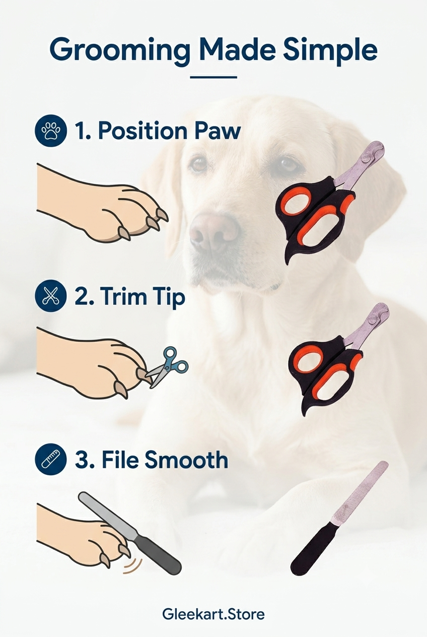 DesiTails® Premium Stainless Steel Pet Nail Clipper & Scissor Tool – Medium, Black