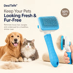 DesiTails® Premium Slicker Brush for Dogs & Cats (Blue) DesiTails®
