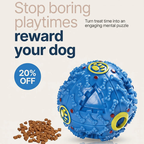 DesiTails® Squeaky Treat Dispenser Ball for Medium Dogs (Assorted Colors) DesiTails®