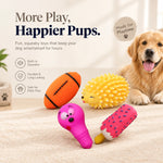 DesiTails® 4-Piece Squeaky Rubber Puppy Toy Set DesiTails®