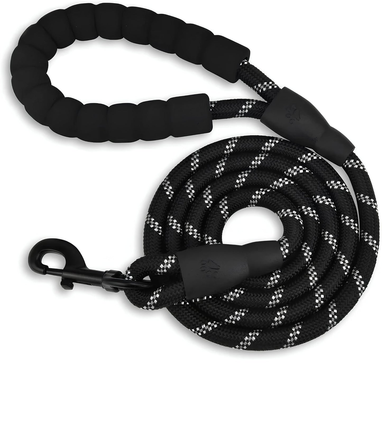DesiTails® Reflective Rope Dog Leash – Padded Handle, 360° Metal Clasp, 5 ft | For Small, Medium & Large Dogs