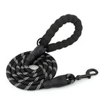 DesiTails® Reflective Rope Dog Leash – Padded Handle, 360° Metal Clasp, 5 ft | For Small, Medium & Large Dogs