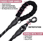 DesiTails® Reflective Rope Dog Leash – Padded Handle, 360° Metal Clasp, 5 ft | For Small, Medium & Large Dogs