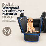 DesiTails® Waterproof Car Seat Cover Hammock for Dogs (Royal Blue, Small)