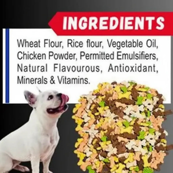 RV DOG BISCUIT PACK OF || 400GM COLOUR || MIXED FLOVOUR FOR ALL LIFE STAGES DOGS