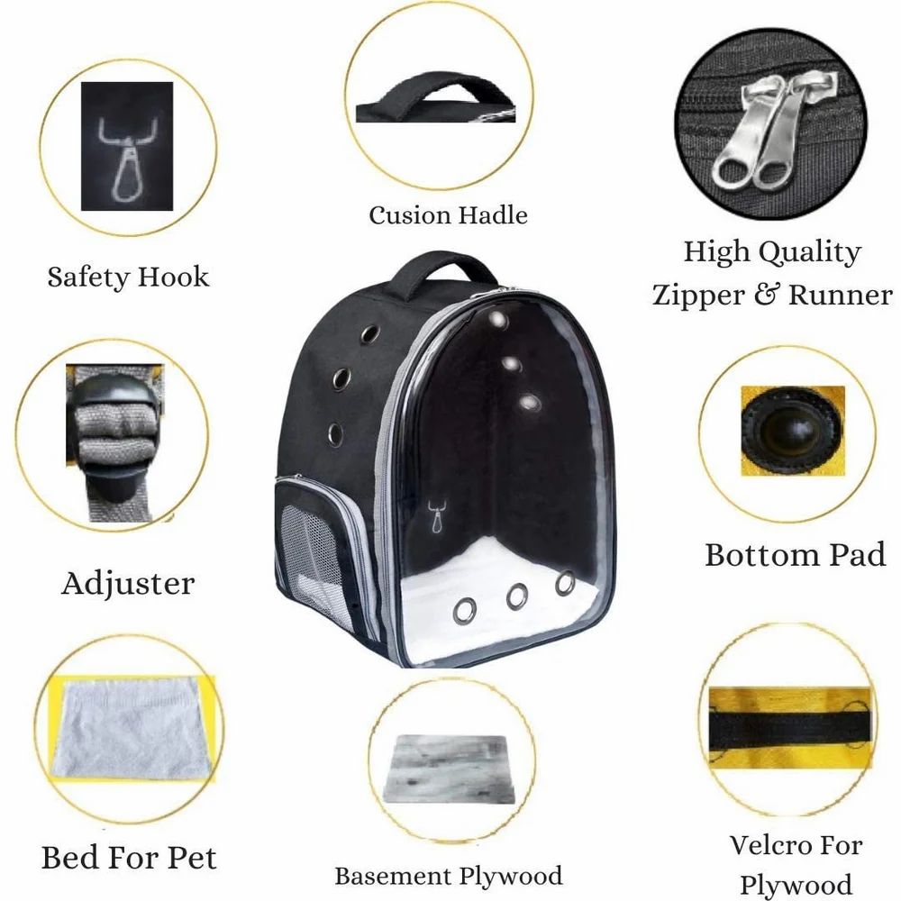 Polyester Pet Carrier Backpack Bag, Medium - GleeKart