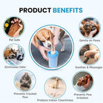 🐾 DesiTails® Pet Paw Cleaner — Portable Dog Paw Washer Cup with Soft Silicone Bristles