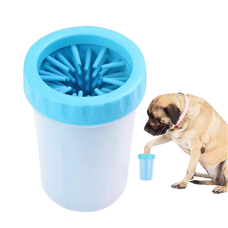 🐾 DesiTails® Pet Paw Cleaner — Portable Dog Paw Washer Cup with Soft Silicone Bristles