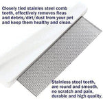 DesiTails® Stainless Steel Pet Grooming Comb - Effective Flea, Tick, and Tear Stain Removal
