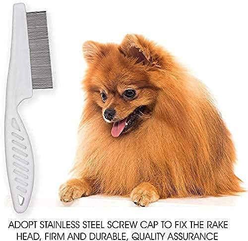 DesiTails® Stainless Steel Pet Grooming Comb - Effective Flea, Tick, and Tear Stain Removal