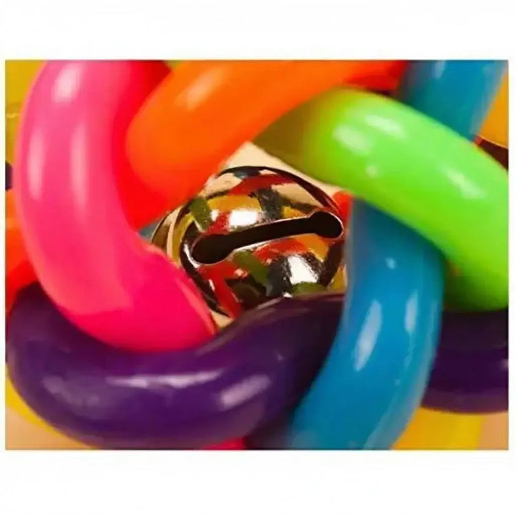 DesiTails® Multi-Color Rubber Wire Ball Toy with Bell DesiTails®