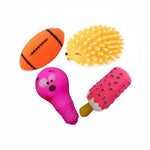 DesiTails® 4-Piece Squeaky Rubber Puppy Toy Set DesiTails®