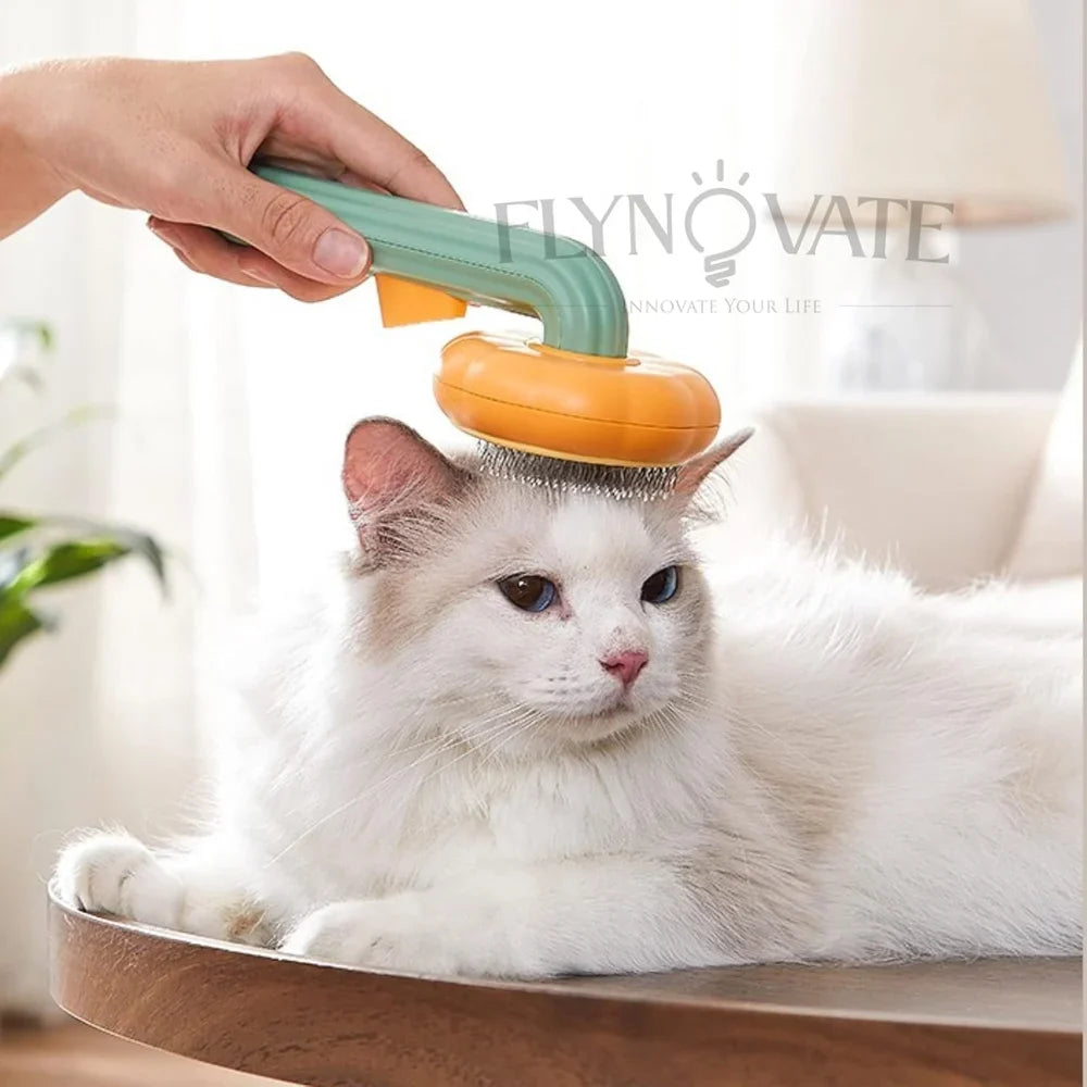 DesiTails® Pumpkin Pet Grooming & Massage Brush