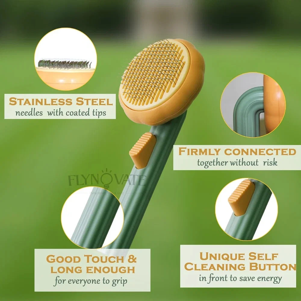 DesiTails® Pumpkin Pet Grooming & Massage Brush