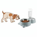 DesiTails® 2-in-1 Pet Bowl Set with Automatic Water Dispenser Endurance