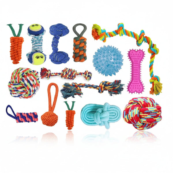 DesiTails® 15-Piece Durable Dog Toy Bundle DesiTails®